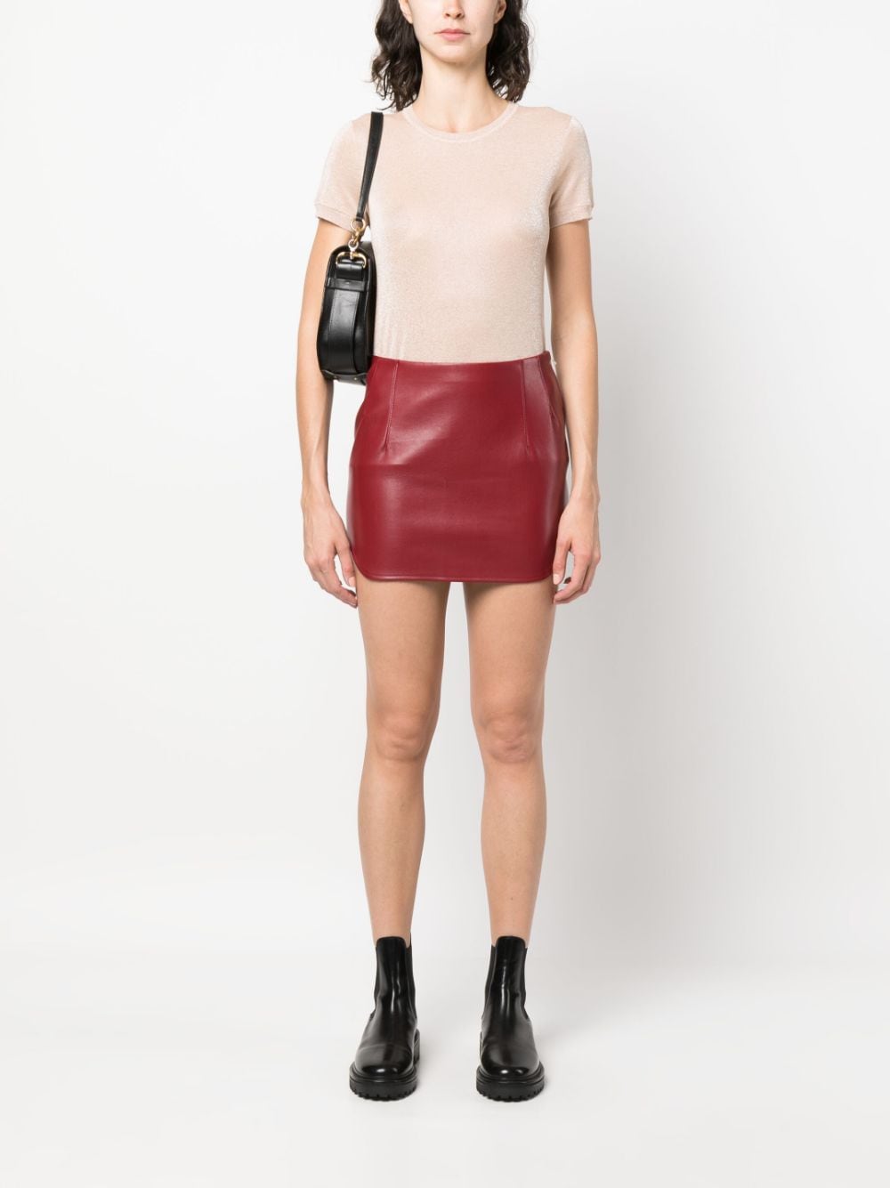 Image 2 of Patrizia Pepe Essential faux-leather mini skirt