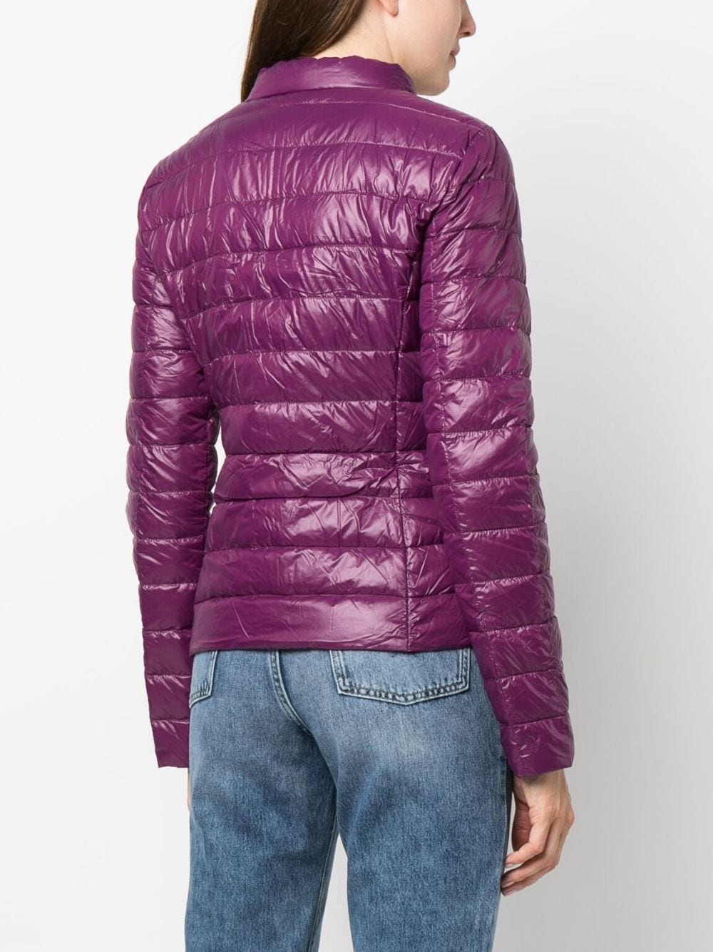 Shop Patrizia Pepe Zip-up Padded Jacket In Purple