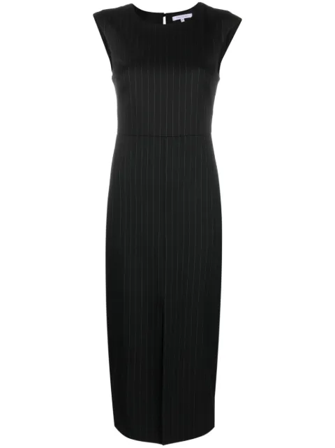 Patrizia Pepe pinstripe-print flannel midi dress