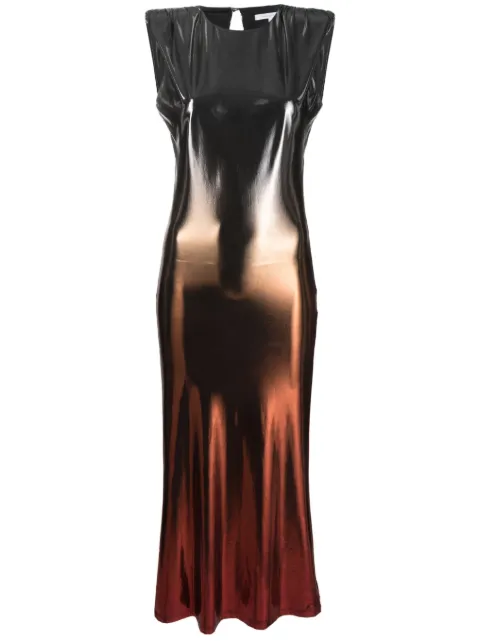 Patrizia Pepe metallic-gradient jersey midi dress