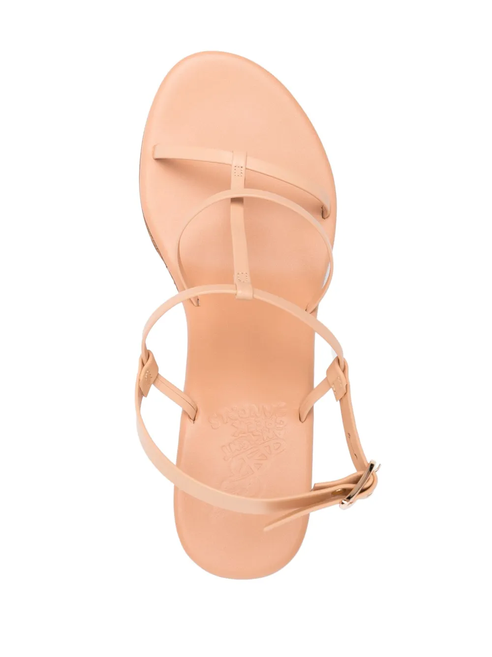 Shop Ancient Greek Sandals Fay Leather Wedge Sandals In Neutrals