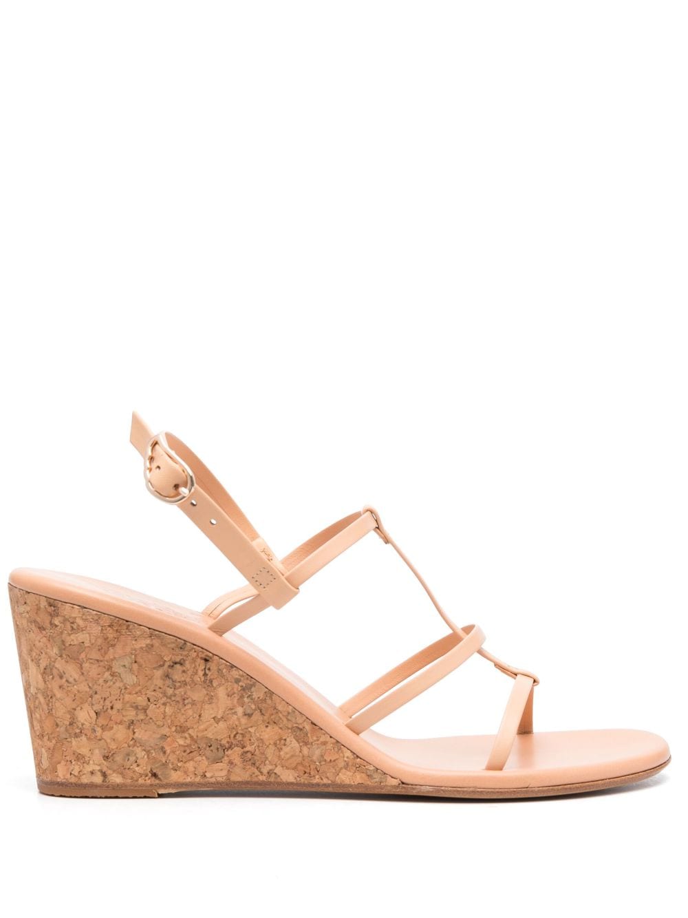 Shop Ancient Greek Sandals Fay Leather Wedge Sandals In Neutrals