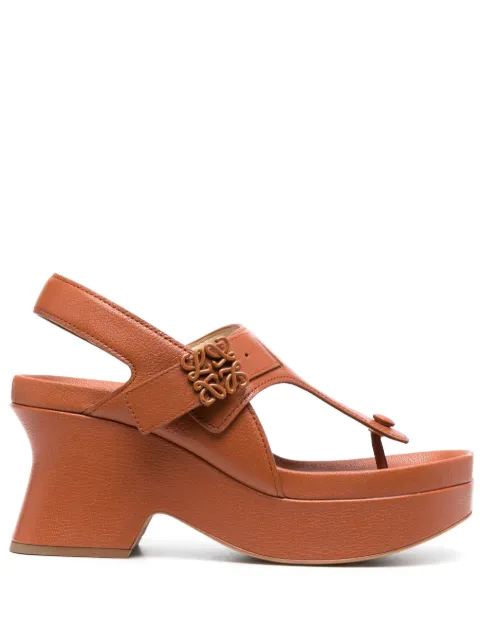LOEWE Ease 90mm leather flatform sandals