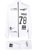 Plein Sport graphic-print cotton tracksuit set - White