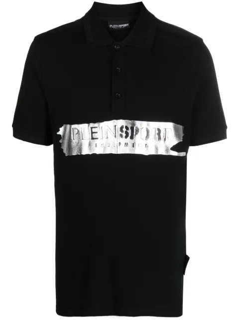 Plein Sport SS Silver Brush cotton polo shirt