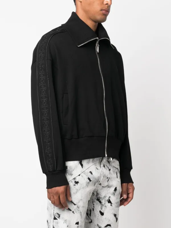 【関税込み】Youths in Balaclava スウェットシャツ Youths In Balaclava logo-embroidered zip-up Sweatshirt