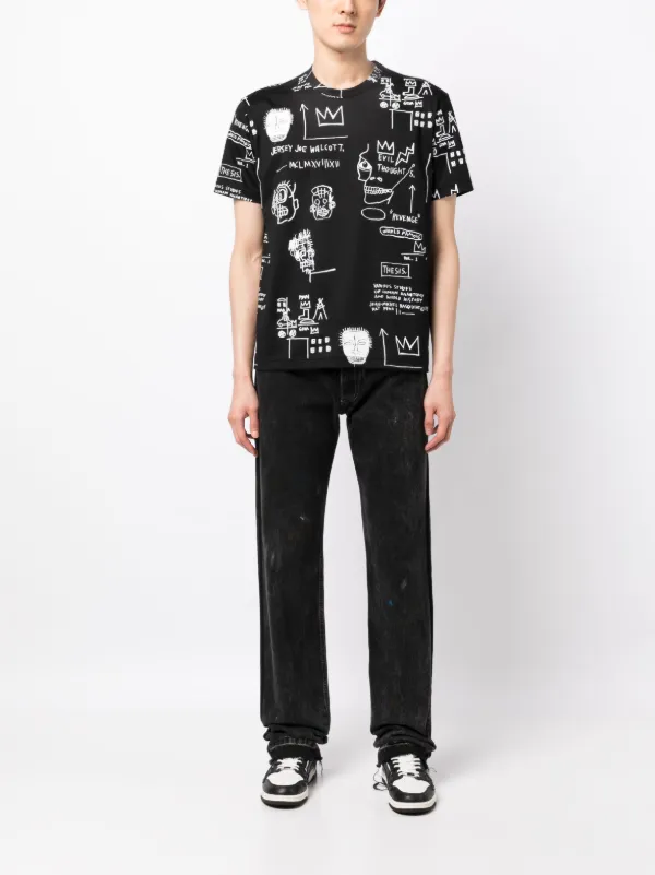 Junya Watanabe MAN x Basquiat graphic-print Cotton T-shirt - Farfetch