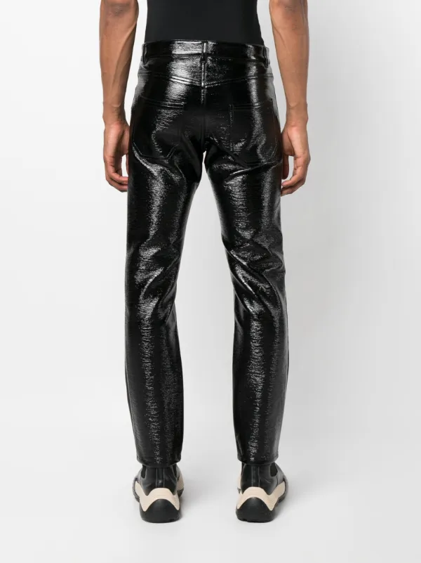【関税&送料込】Courreges Trousers Black Courrèges high-shine Skinny Trousers | Black | FARFETCH