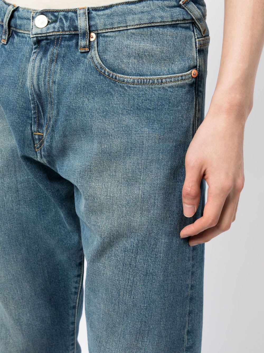 Shop Ps By Paul Smith Mid-rise Straight-leg Jeans In Blue