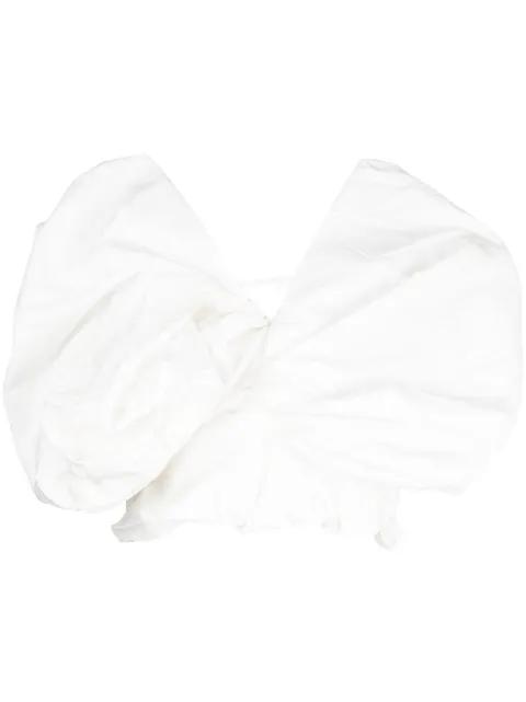 JNBY ruffled cotton cropped top
