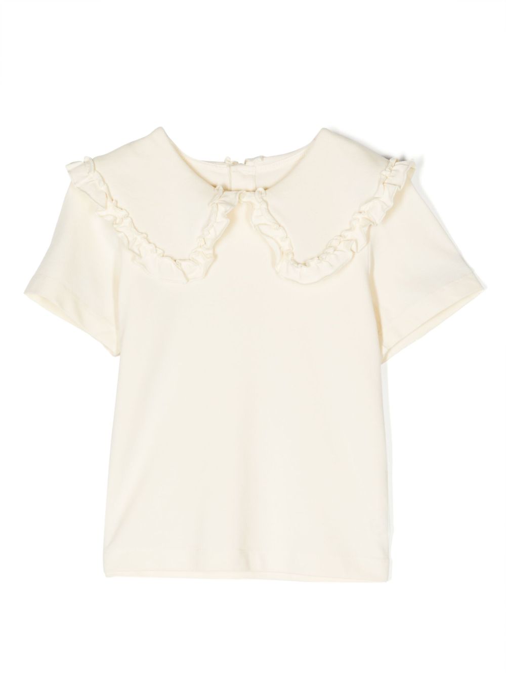 jnby by JNBY ruffled-collar short-sleeve T-shirt - White