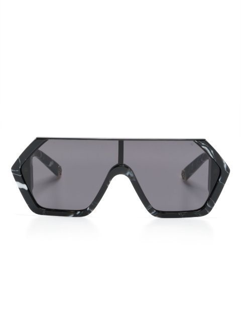 Philipp Plein marbled-pattern oversize-frame sunglasses