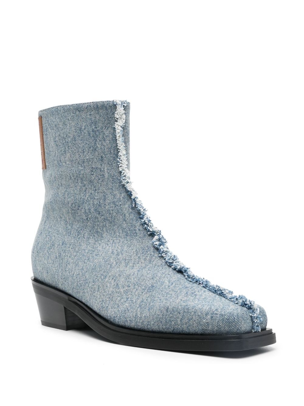 Shop Y/project Denim Ankle Boots In Blue