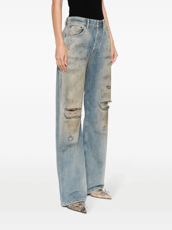 Acne Studios Relaxed Fit Coated Jeans - Farfetch