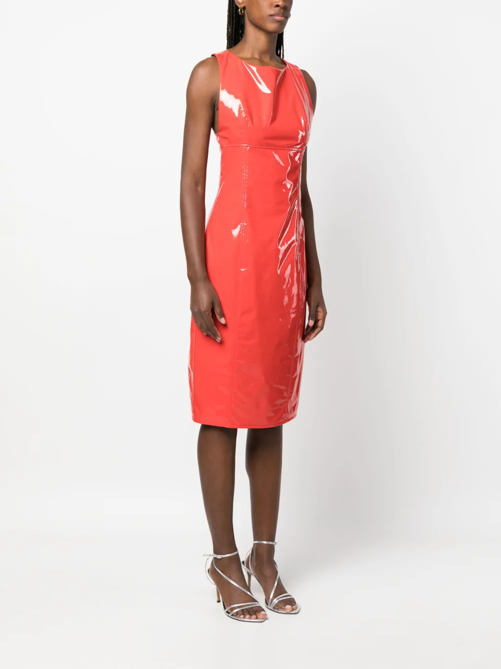 Patrizia Pepe Sleeveless Mini Dress In Red