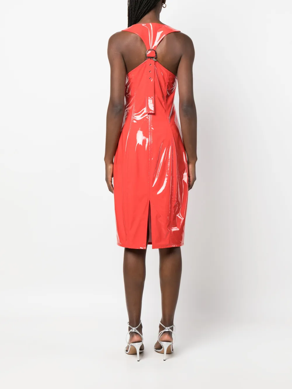 Patrizia Pepe Sleeveless Mini Dress In Red