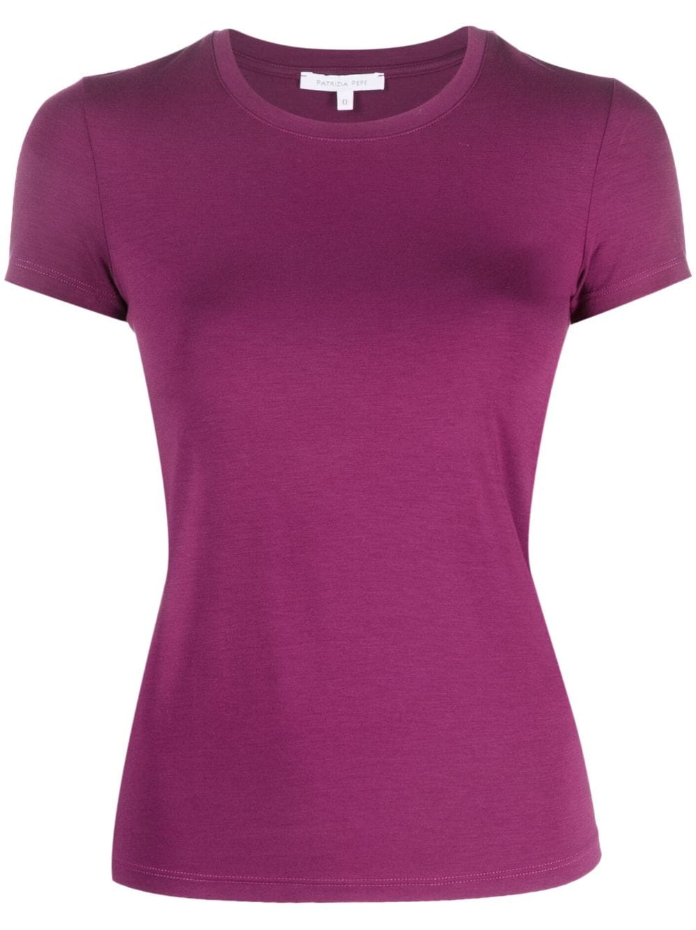 Patrizia Pepe Rhinestone-logo T-shirt In Purple
