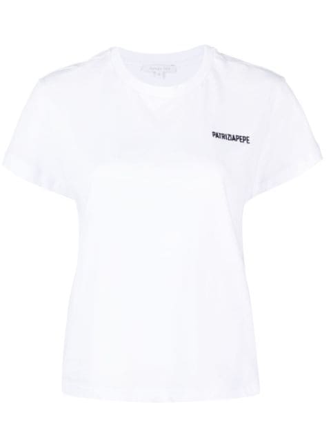 logo-embroidered cotton T-shirt