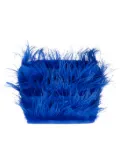Patrizia Pepe feather-detailing cropped top - Blue
