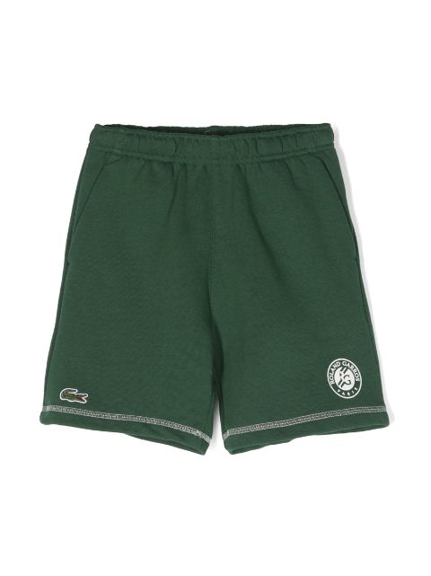 Lacoste Kids - logo-patch jersey shorts