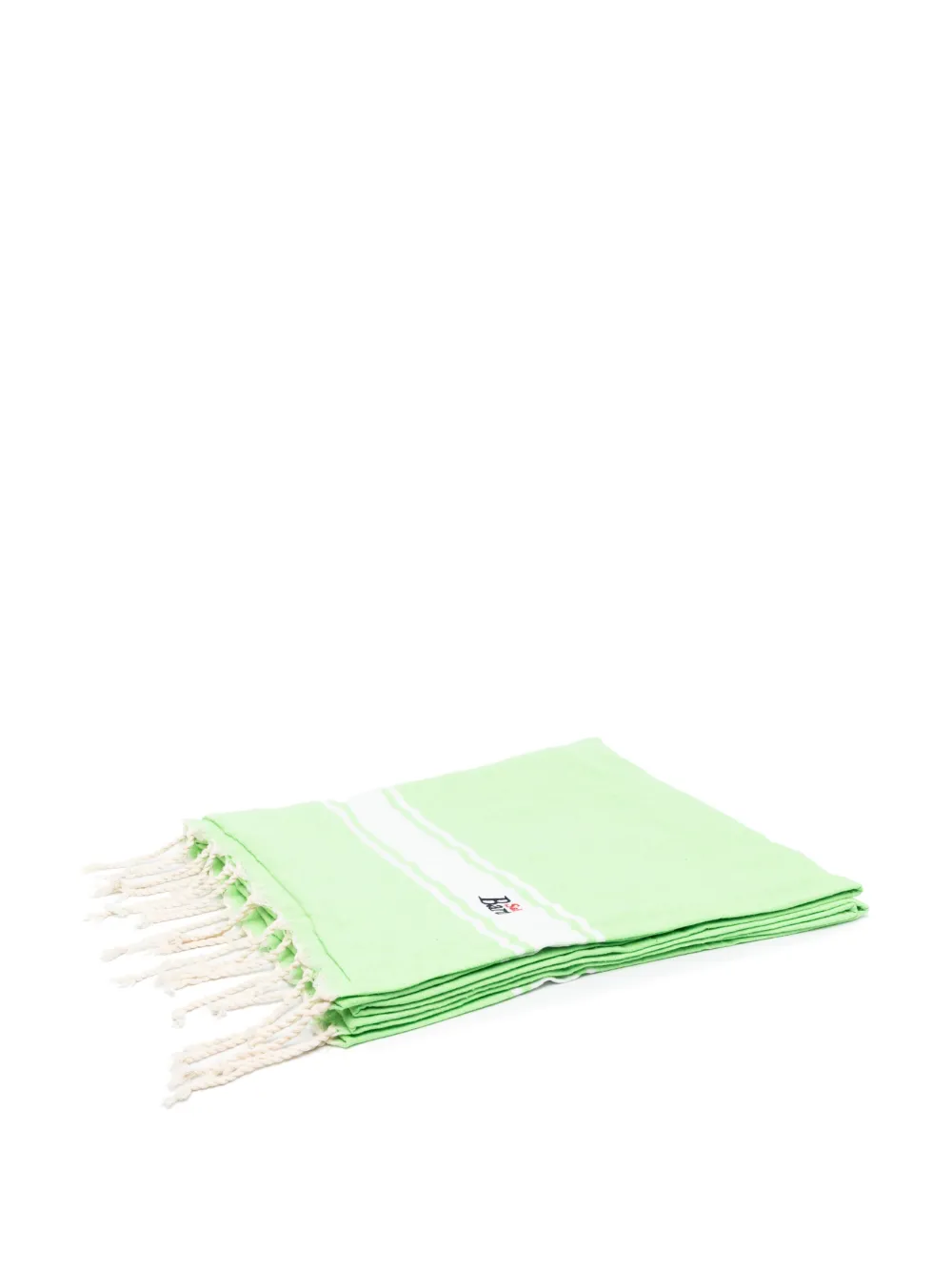Mc2 Saint Barth Logo-embroidered Beach Towel In Green