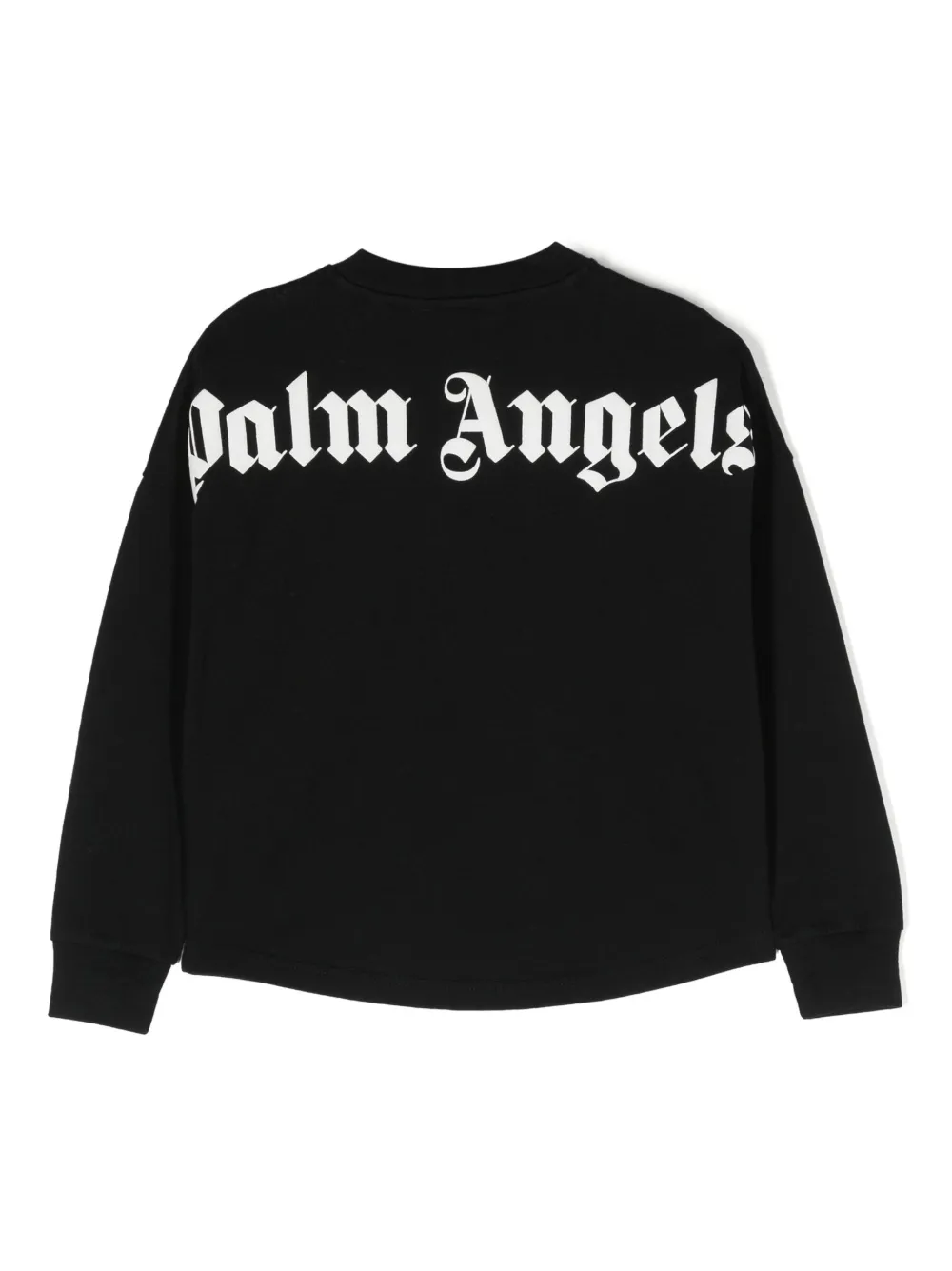 Palm Angels Kids logo-print cotton sweatshirt - Zwart