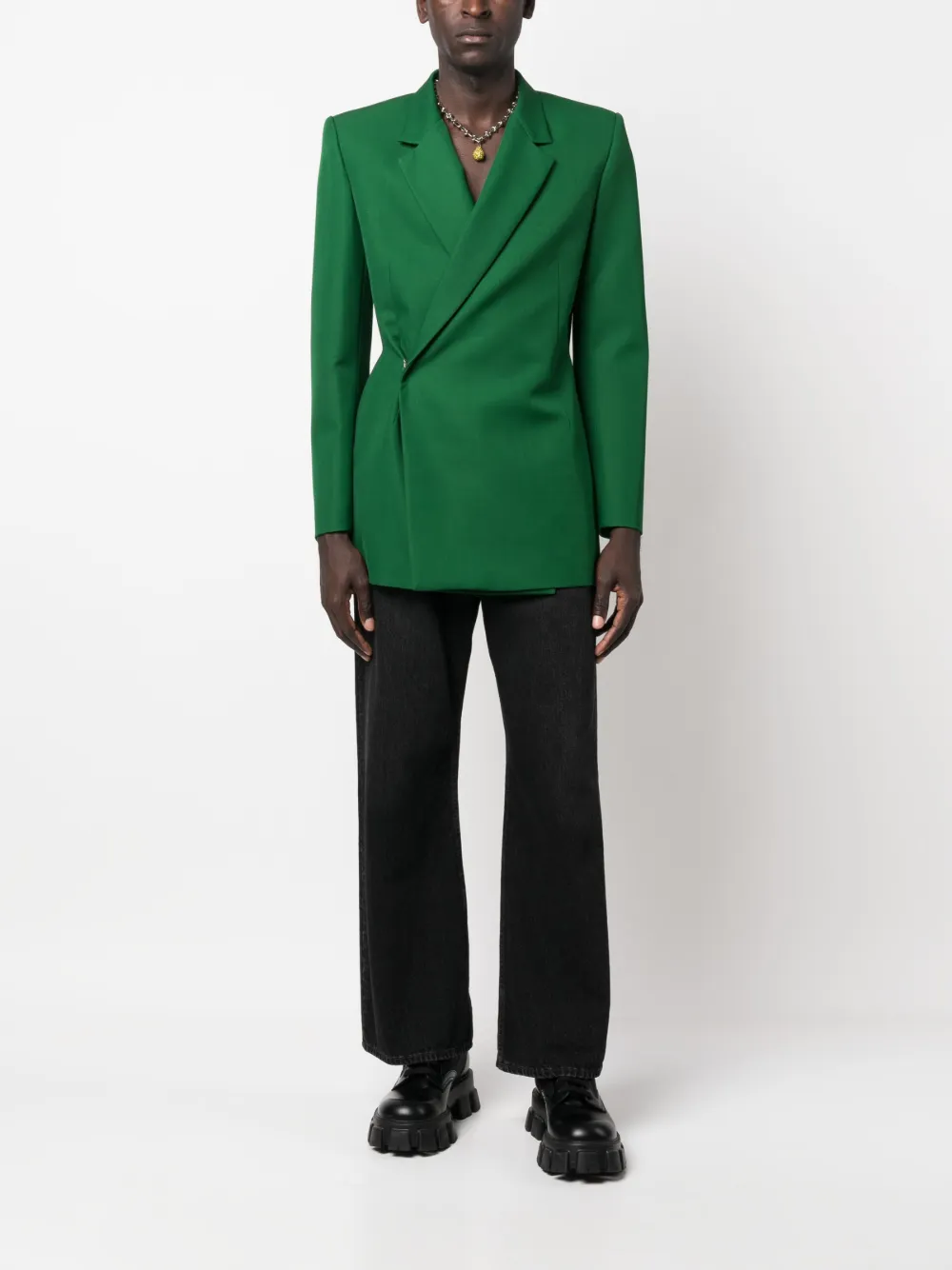 EGONlab. Egonic double-breasted wool blazer - Groen