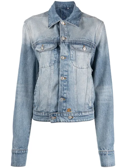 Courrèges strap-embellished denim jacket