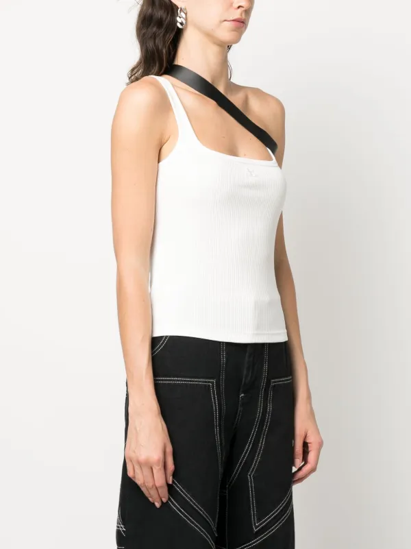 COURREGES クレージュ ロゴ リブニット Tank Top タンクトップ