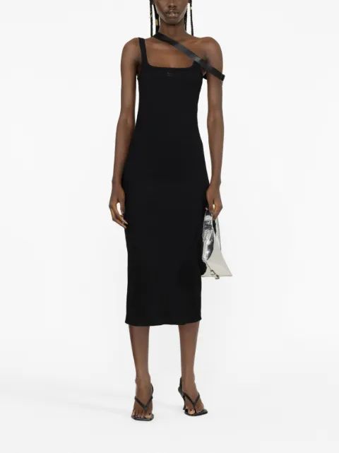 Courrèges strap-detail midi dress 223JRO200JS0005 - 1