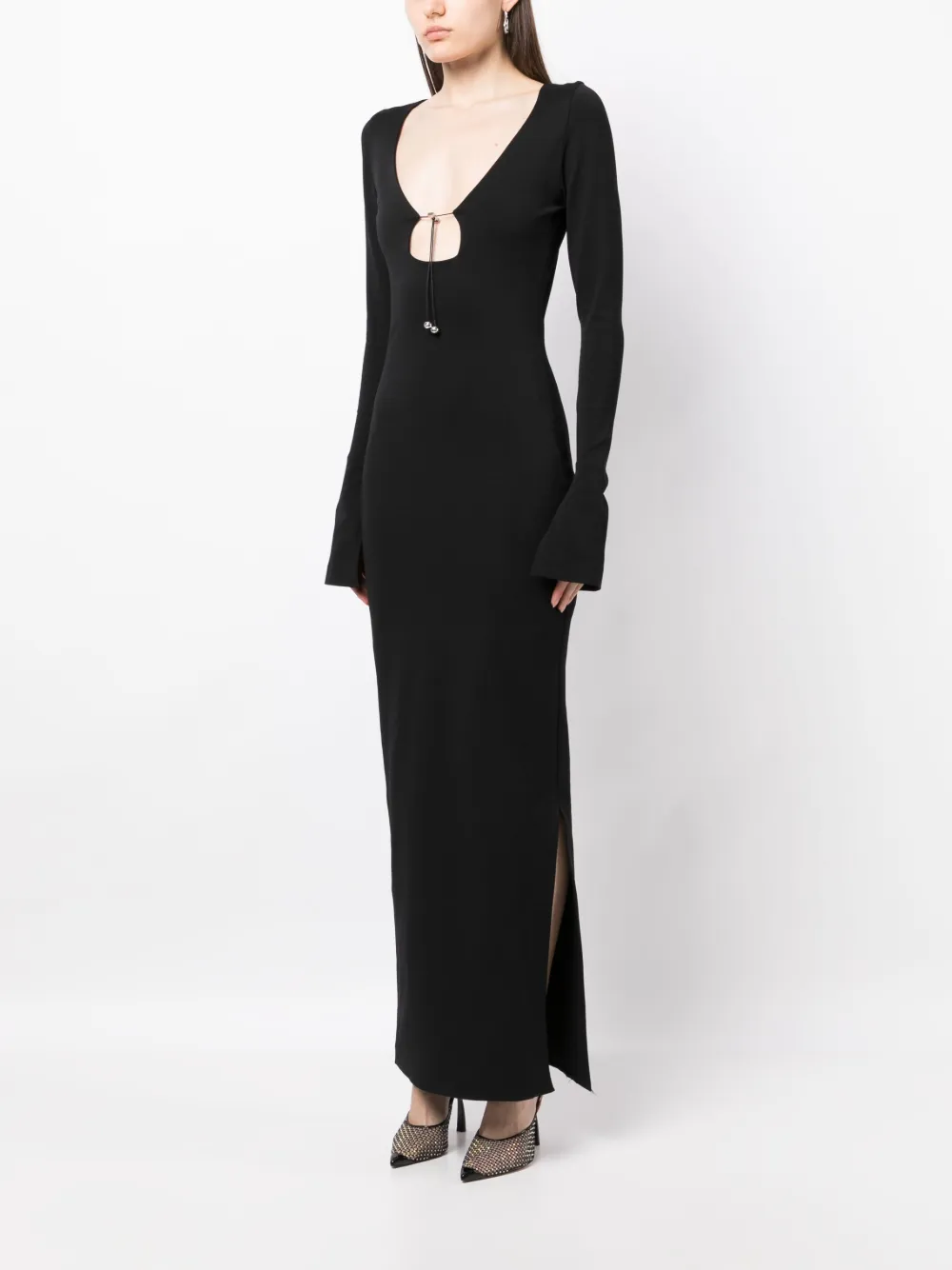 16arlington-solaria-square-neck-dress-farfetch