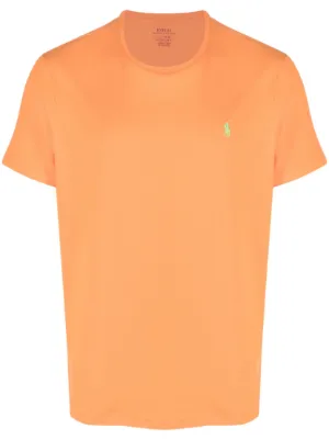 Polo Ralph Lauren embroidered-logo short-sleeve T-shirt | Orange