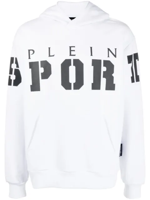 Plein Sport graphic-print cotton hoodie