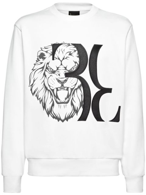 Billionaire lion-print cotton sweatshirt