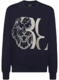 Billionaire lion-print cotton sweatshirt - Blue