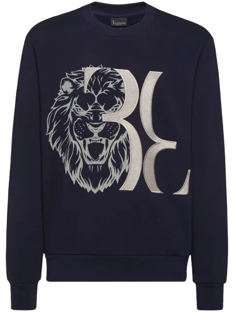 Billionaire lion-print cotton sweatshirt