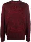 Billionaire logo-print wool pullover - Red