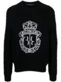 Billionaire logo-embroidered knitted jumper - Black