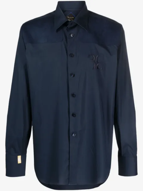 Billionaire chemise à empiècement en daim