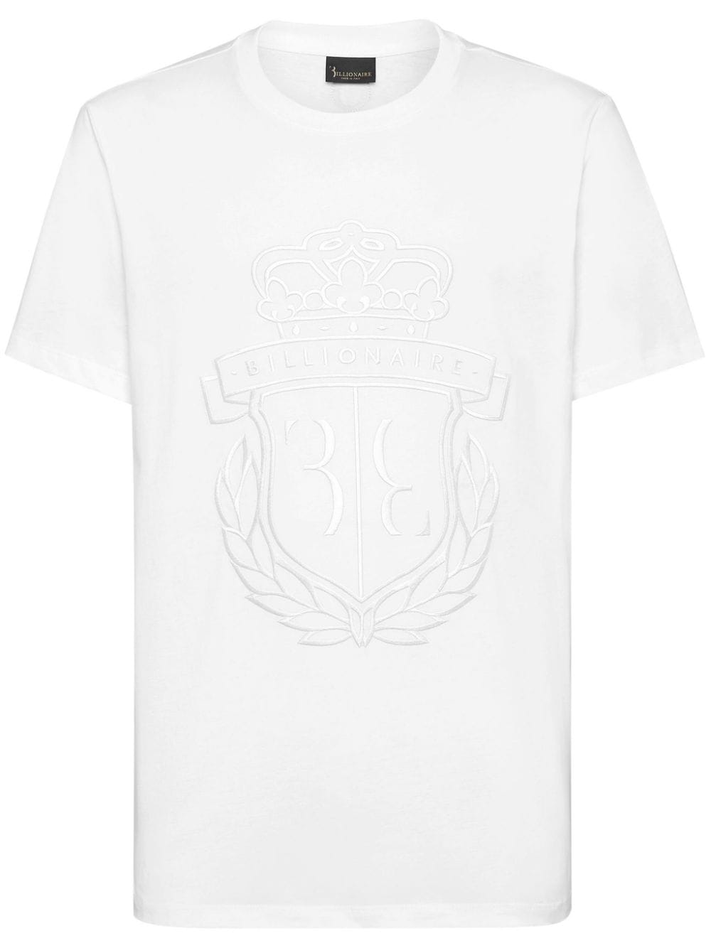 Billionaire T-shirt met geborduurd logo Wit