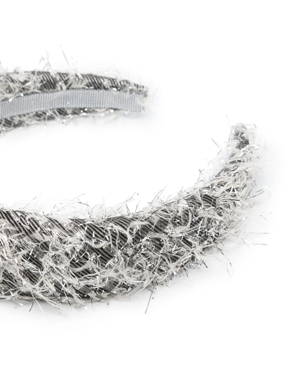 Shop Monnalisa Frayed-effect Headband In Black