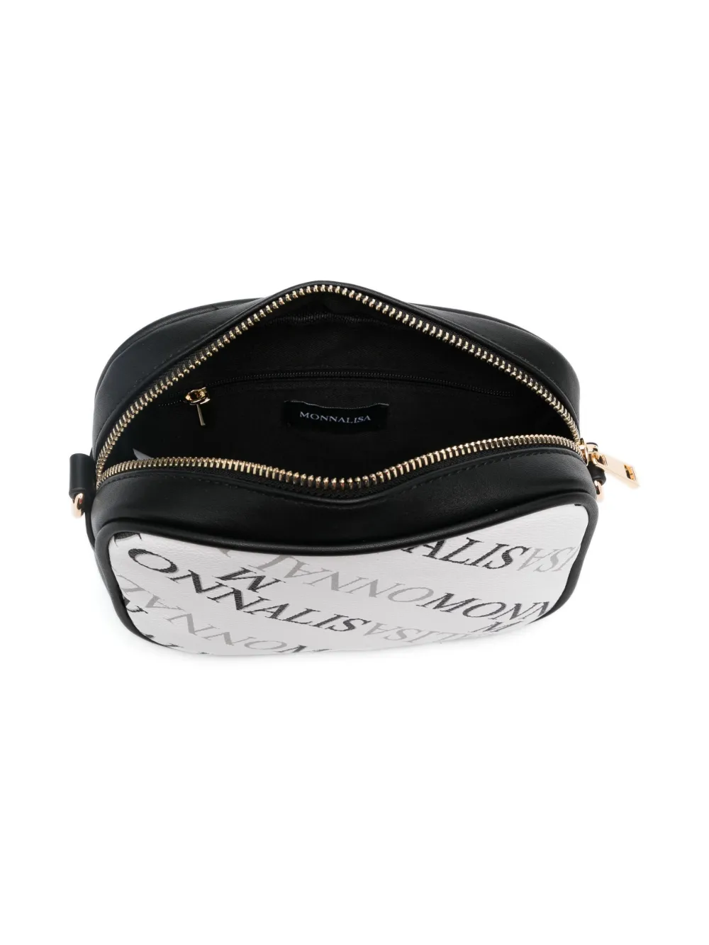 Shop Monnalisa Logo-print Shoulder Bag In Black