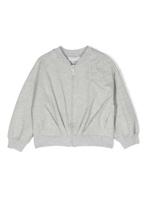 Monnalisa embroidered bomber jacket