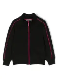 Monnalisa graphic-print zip-up jacket - Black