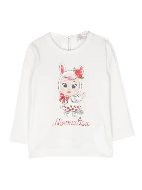 Monnalisa logo-print cotton T-shirt
