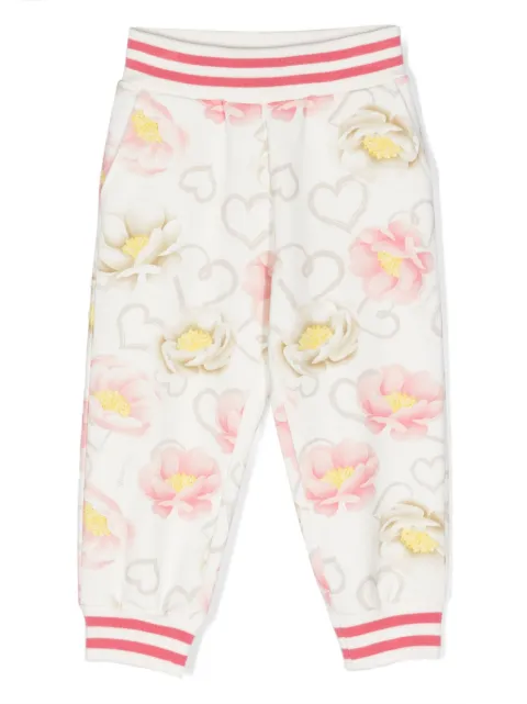 Monnalisa floral-print stretch-cotton trousers