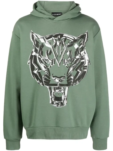 Plein Sport Chrome Tiger cotton sweatshirt