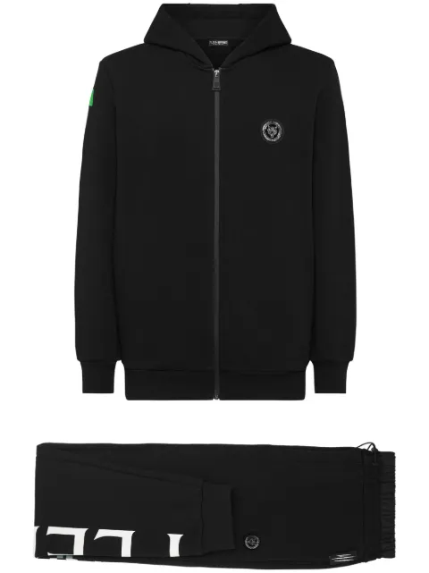 Plein Sport logo-print cotton blend tracksuit 