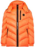 Plein Sport logo-patch puffer jacket - Orange