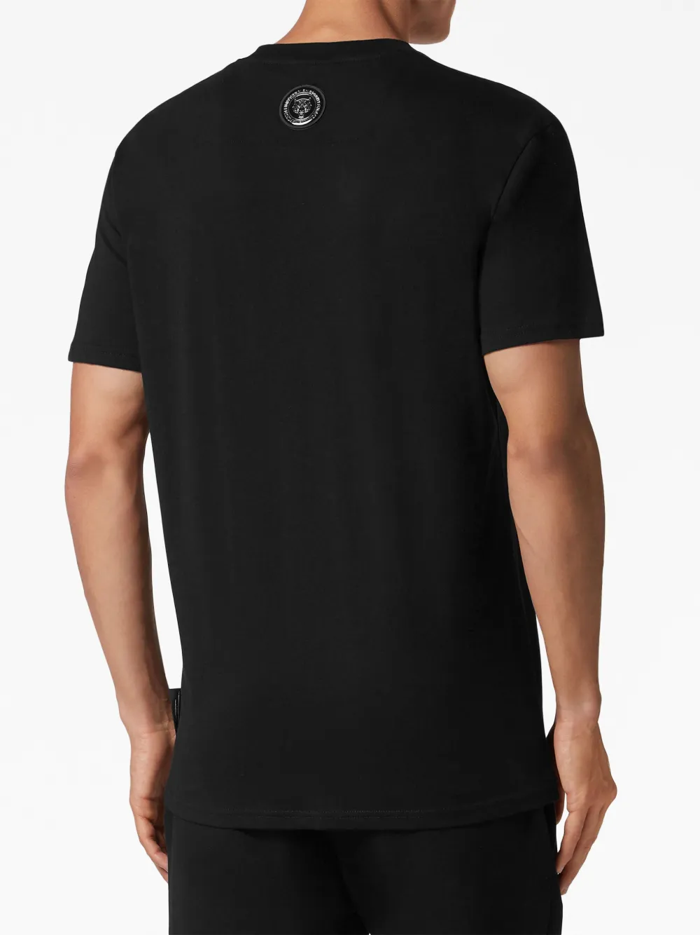 Plein Sport Logo-patch Cotton T-shirt In Black